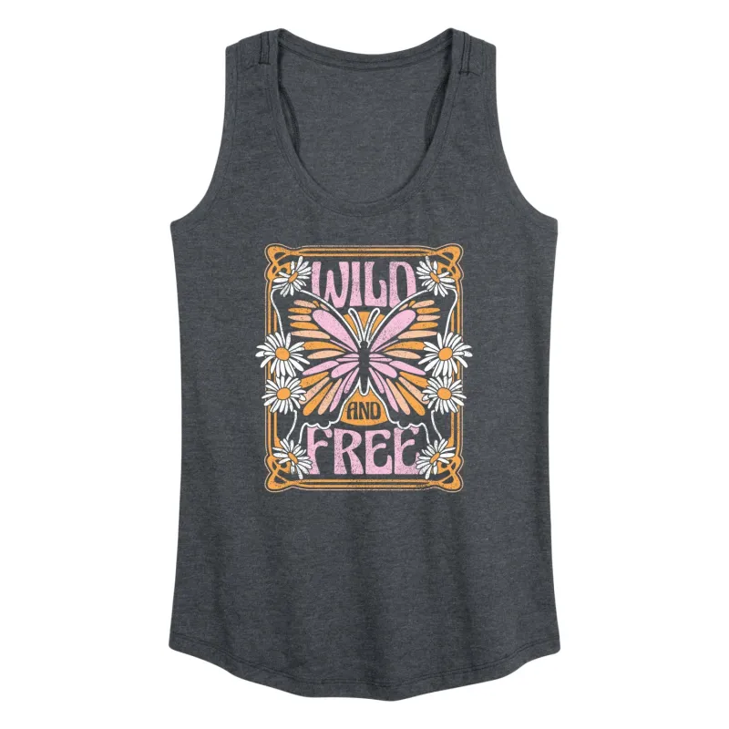 Instant Message - Wild And Free Butterfly - Women's Racerback Tank Top sold by Zulily
