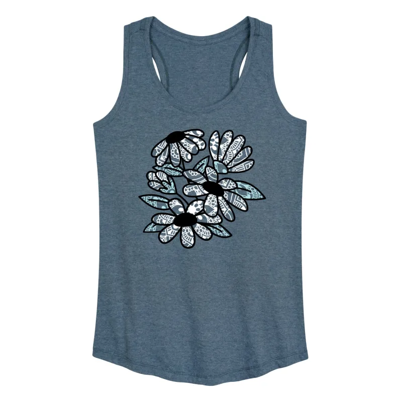 Instant Message - Patterned Flowers - Women's Racerback Tank Top sold by Zulily