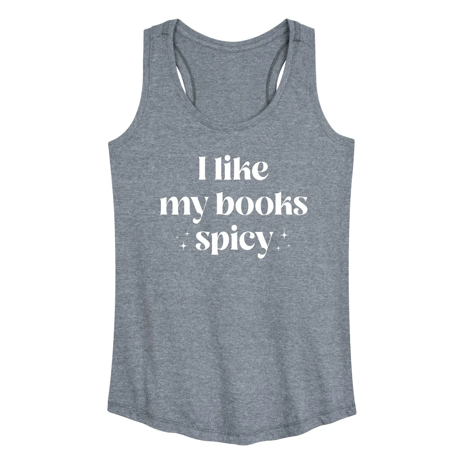 Instant Message - I Like My Books Spicy - Women's Racerback Tank Top sold by Zulily product image thumbnail 3