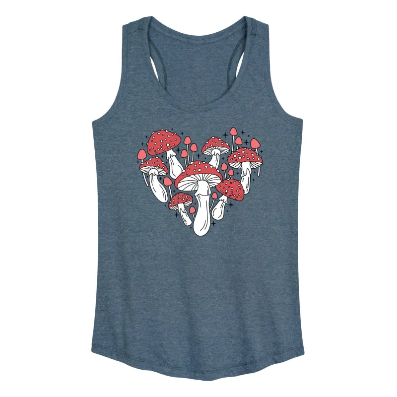 Instant Message - Mushroom Heart - Women's Racerback Tank Top sold by Zulily