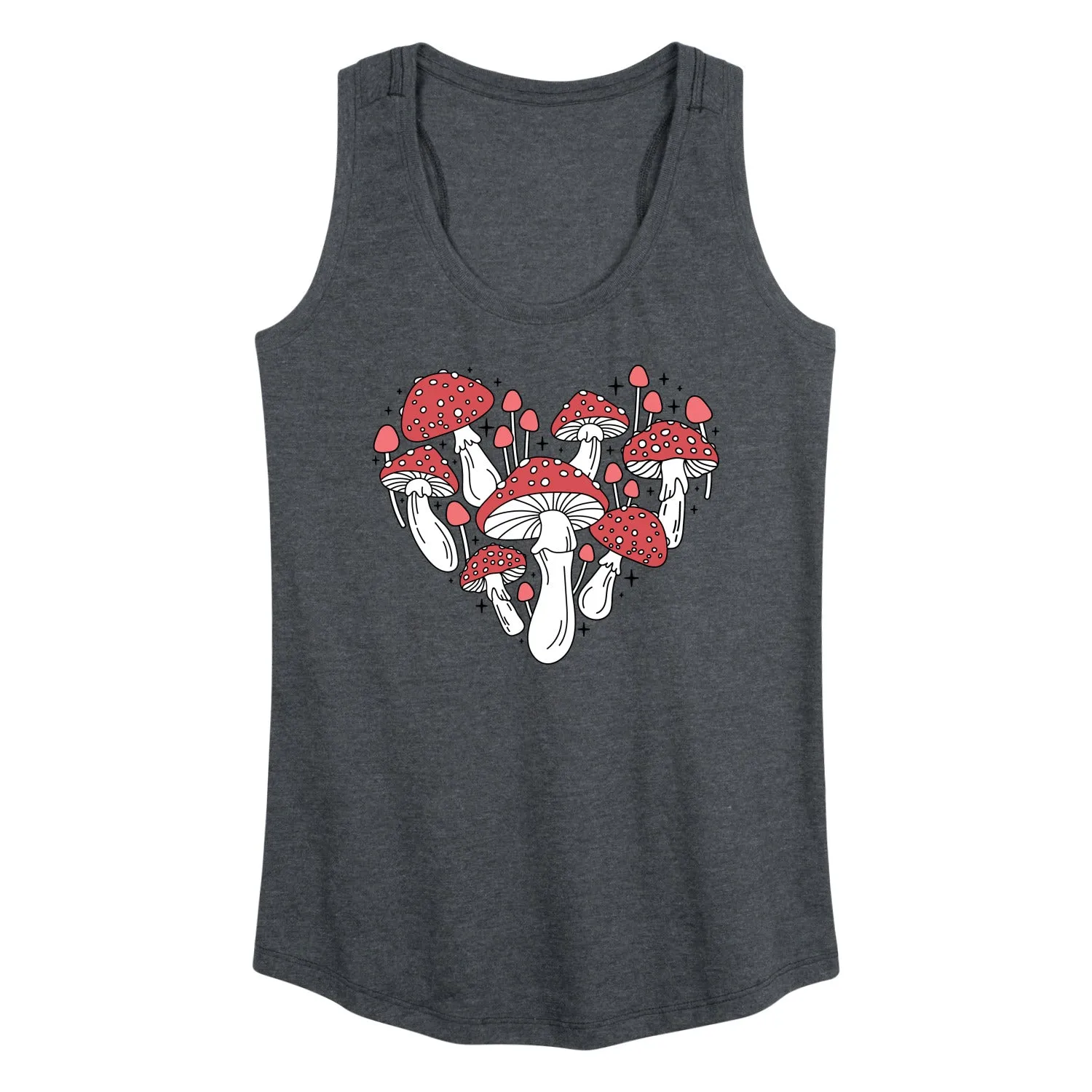 Instant Message - Mushroom Heart - Women's Racerback Tank Top sold by Zulily product image thumbnail 2
