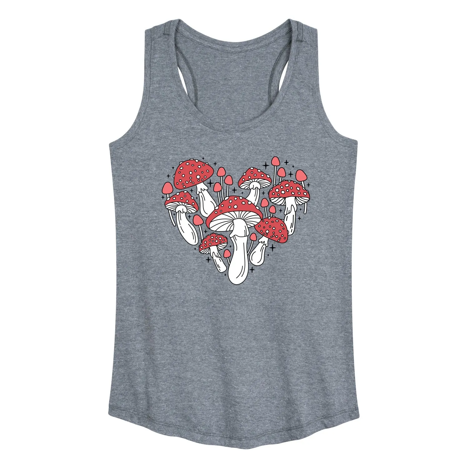 Instant Message - Mushroom Heart - Women's Racerback Tank Top sold by Zulily product image thumbnail 3