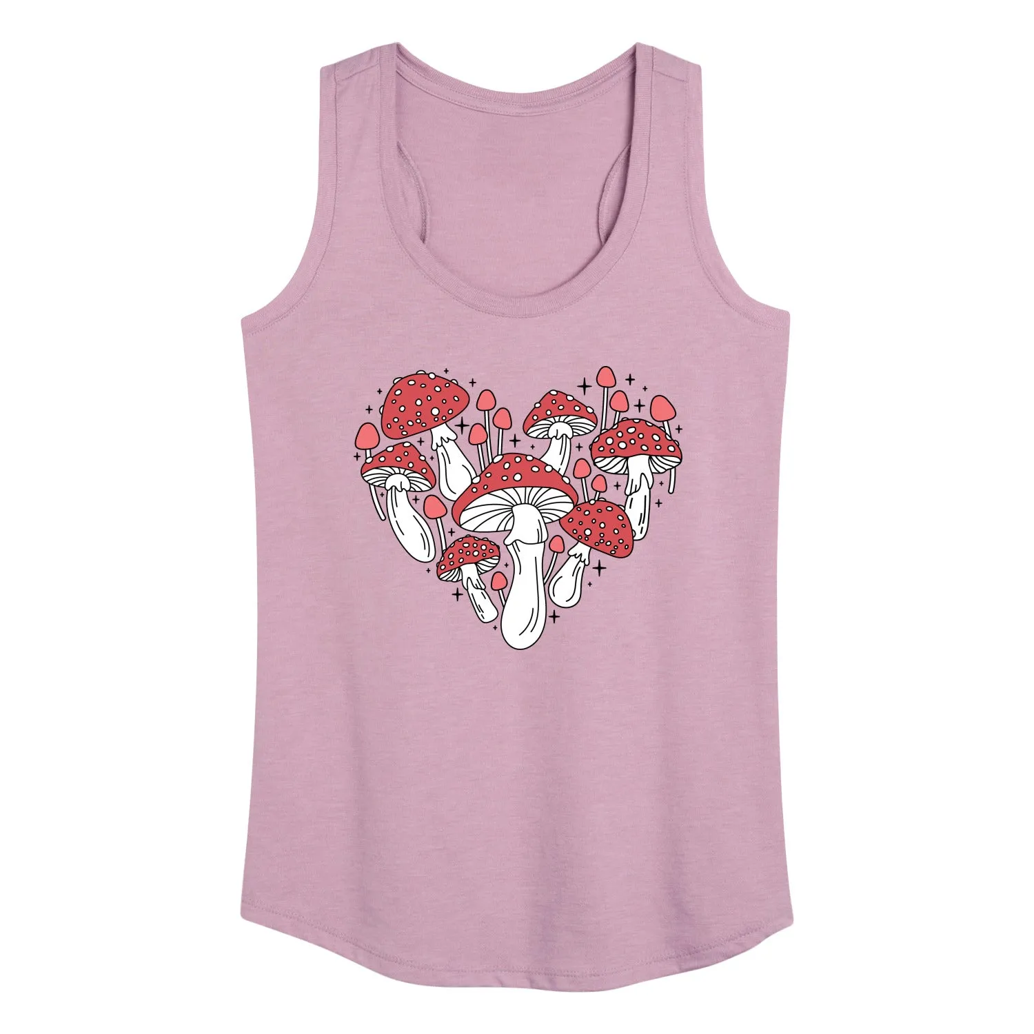 Instant Message - Mushroom Heart - Women's Racerback Tank Top sold by Zulily product image thumbnail 4