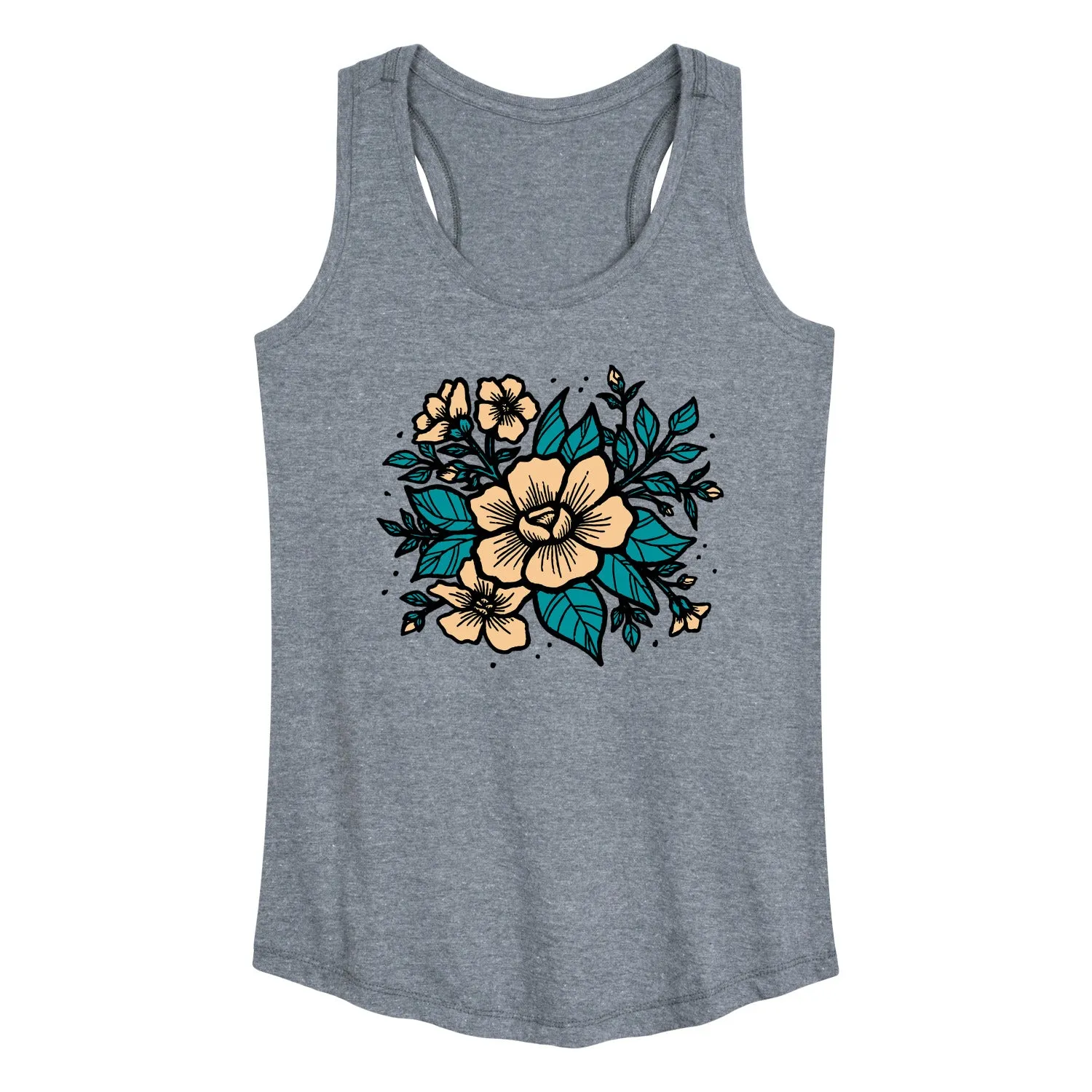 Instant Message - Etched Flowers - Women's Racerback Tank Top sold by Zulily product image thumbnail 2