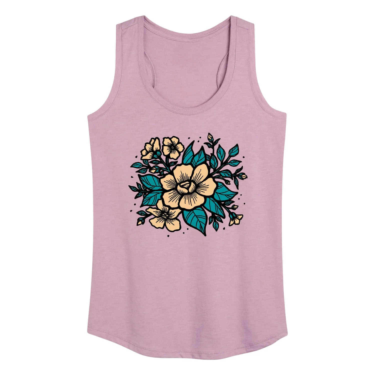 Instant Message - Etched Flowers - Women's Racerback Tank Top sold by Zulily product image thumbnail 3