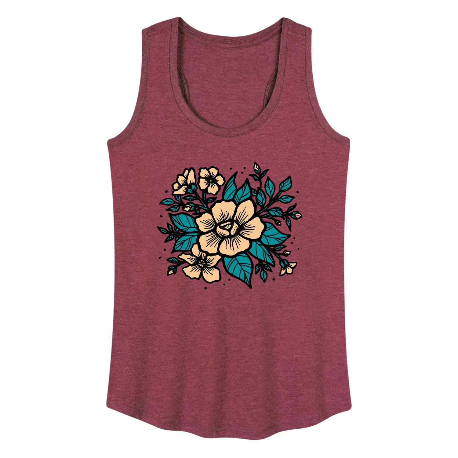 Instant Message - Etched Flowers - Women's Racerback Tank Top sold by Zulily product image thumbnail 4