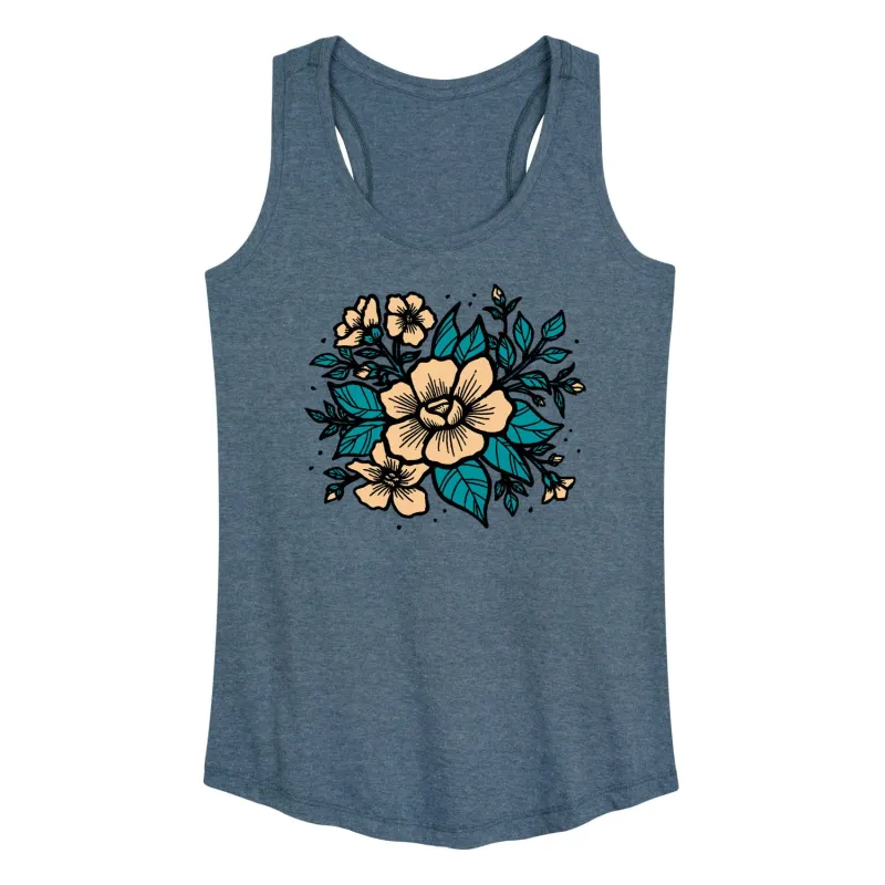Instant Message - Etched Flowers - Women's Racerback Tank Top sold by Zulily