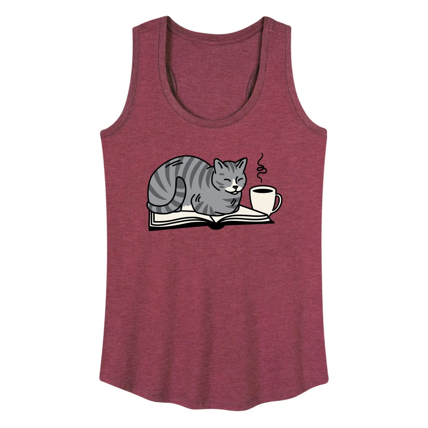 Instant Message - Cat On Book - Women's Racerback Tank Top sold by Zulily product image thumbnail 4