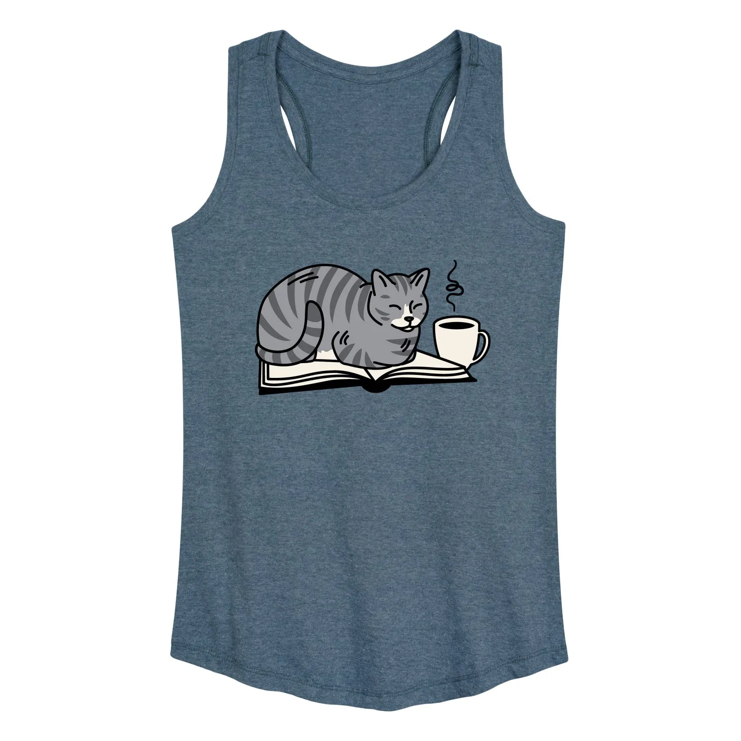 Instant Message - Cat On Book - Women's Racerback Tank Top sold by Zulily