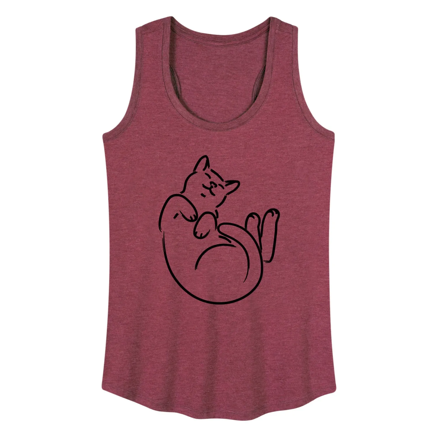 Instant Message - Cat Mom - Comfy Belly Rubs - Women's Racerback Tank Top sold by Zulily product image thumbnail 4