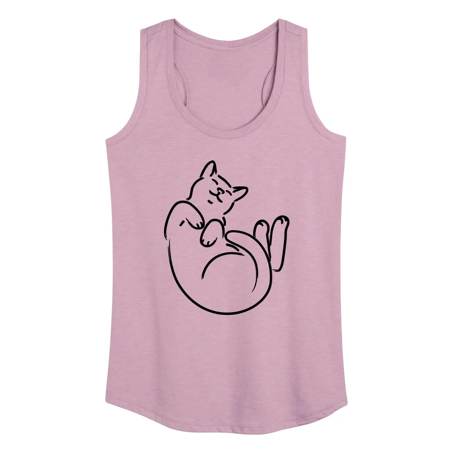Instant Message - Cat Mom - Comfy Belly Rubs - Women's Racerback Tank Top sold by Zulily product image thumbnail 3