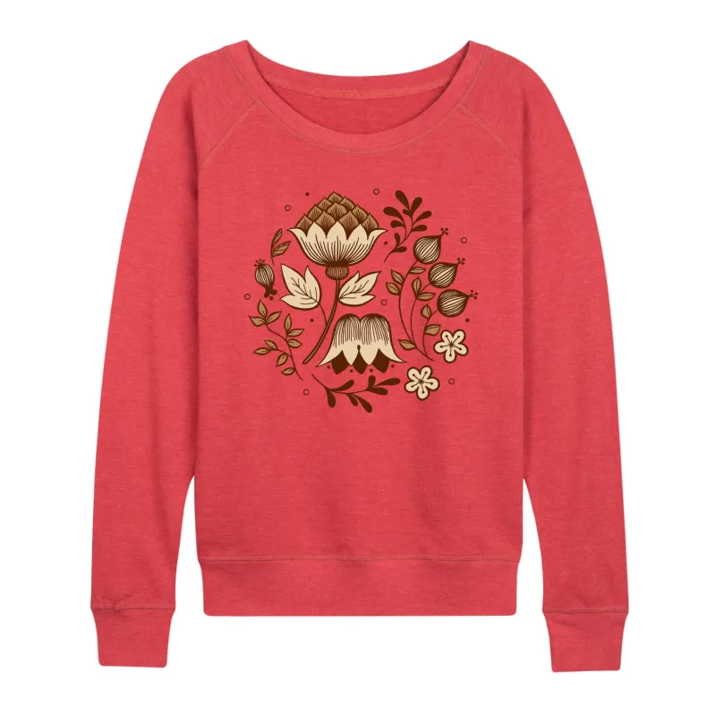 Instant Message - Spring - Flowers in Bloom - Women's Lightweight French Terry Long Sleeve Shirt sold by Zulily