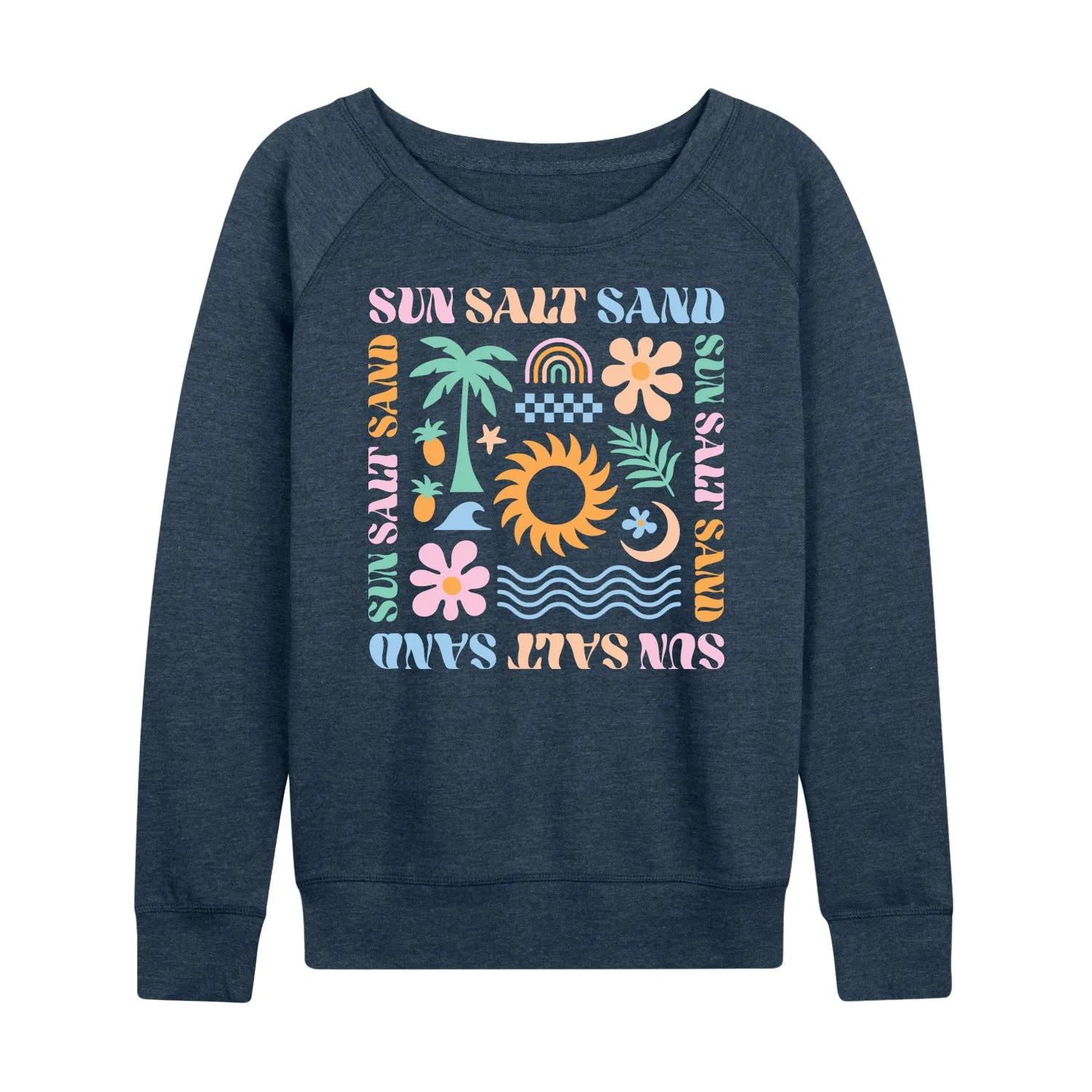 Instant Message - Sun Salt Sand Icons - Women's Lightweight French Terry Long Sleeve Shirt sold by Zulily product image thumbnail 2
