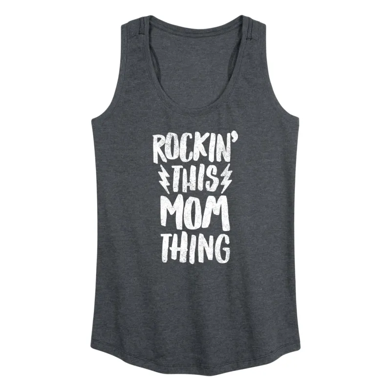 Instant Message - Rockin This Mom Thing - Women's Racerback Tank Top sold by Zulily