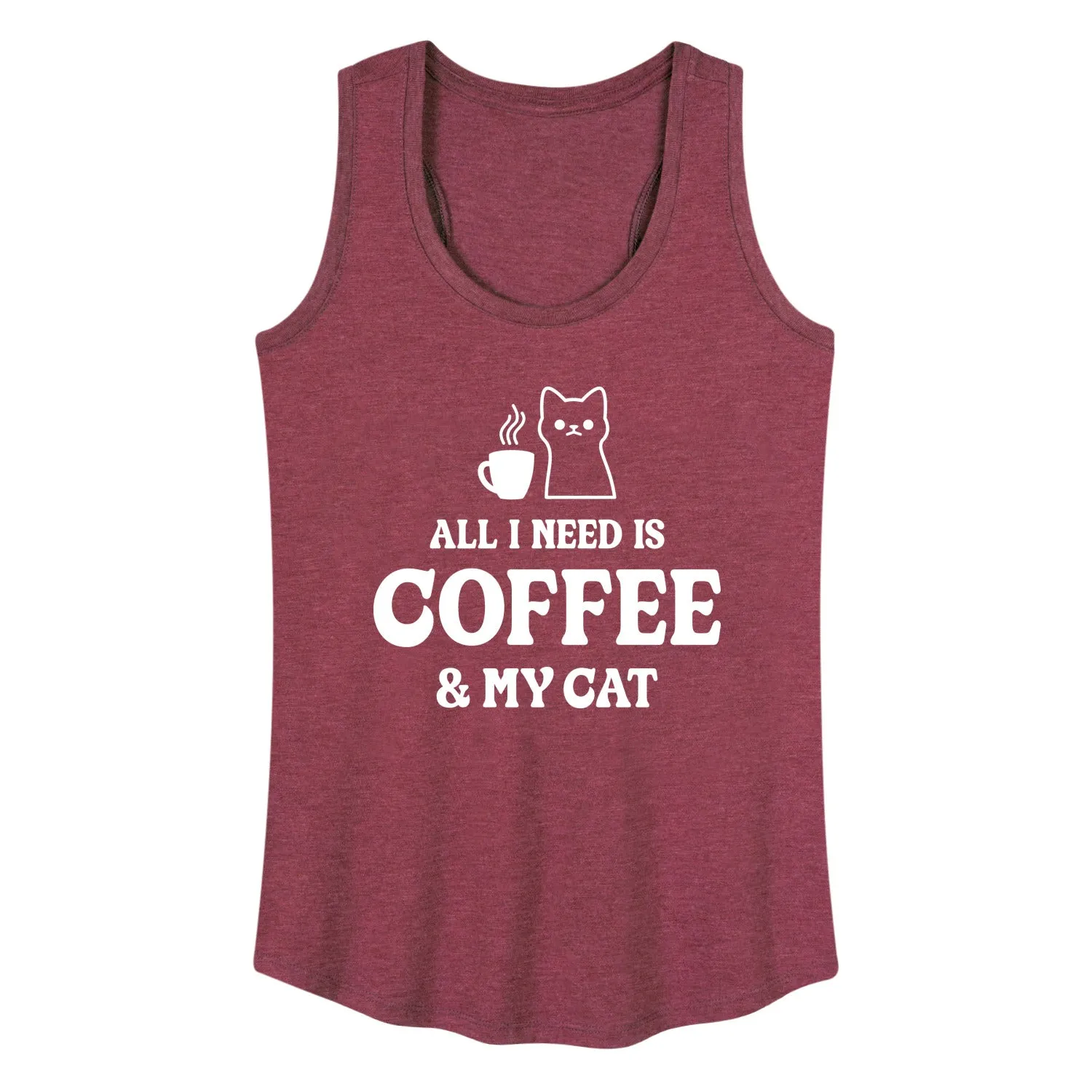Instant Message - All I Need Coffee Cat - Women's Racerback Tank Top sold by Zulily product image thumbnail 3