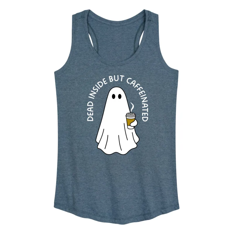 Instant Message - Dead Inside Caffeinated Ghost - Women's Racerback Tank Top sold by Zulily