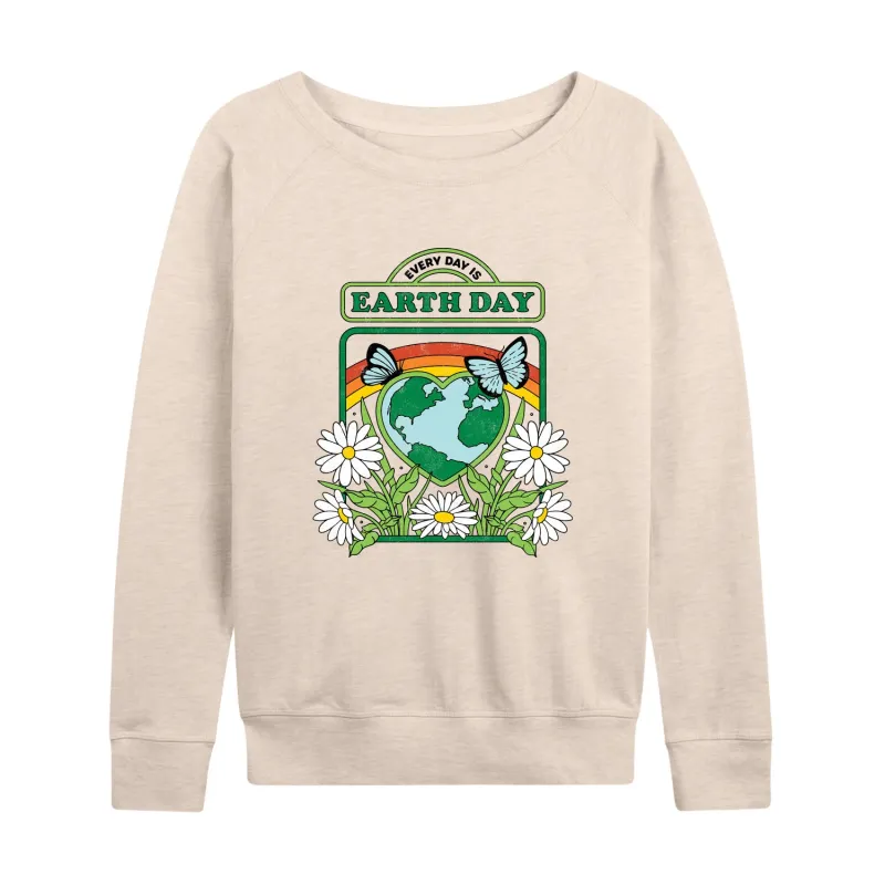 Instant Message - Everyday Is Earth Day - Women's Lightweight French Terry Long Sleeve Shirt sold by Zulily