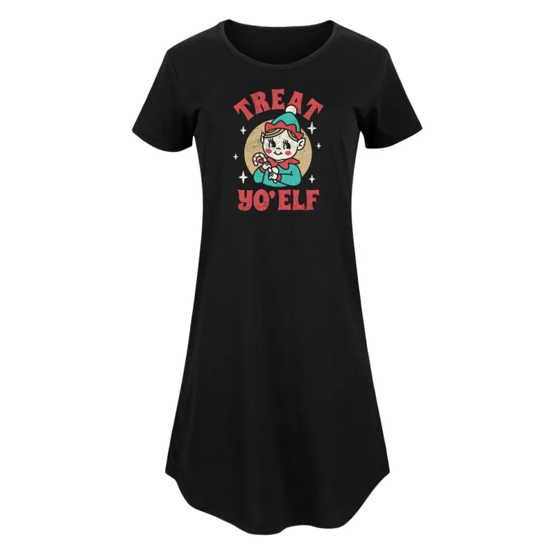 Instant Message - Treat Yo Elf Christmas - Women's Any Way Dress sold by Zulily