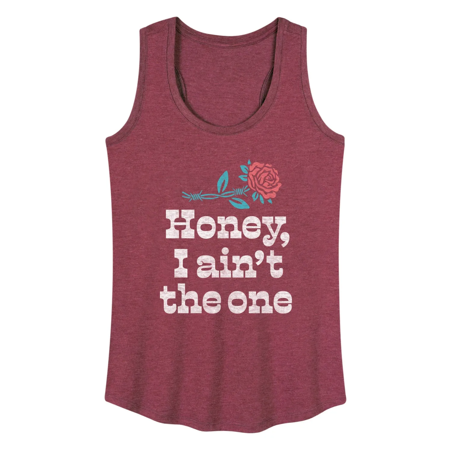 Instant Message - Honey, I Ain't The One - Women's Racerback Tank Top sold by Zulily product image thumbnail 4