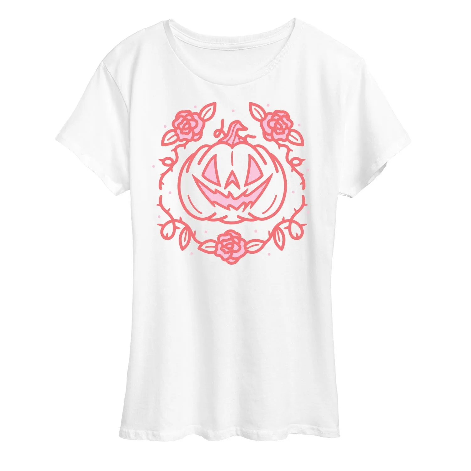 Instant Message - Coquette Halloween Pumpkin Rose - Coquette Halloween - Womens Short Sleeve Graphic T-Shirt sold by Zulily