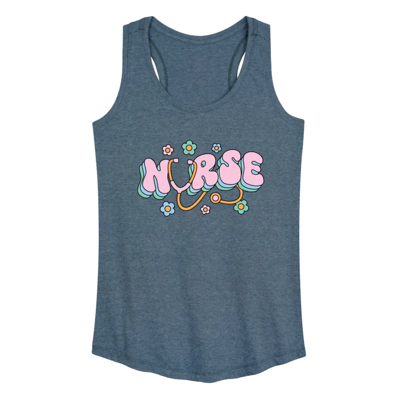 Instant Message - Nurse Flowers - Women's Racerback Tank Top sold by Zulily