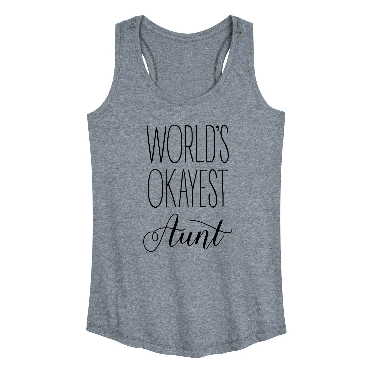Instant Message - World Okayest Aunt - Women's Racerback Tank Top sold by Zulily product image thumbnail 2