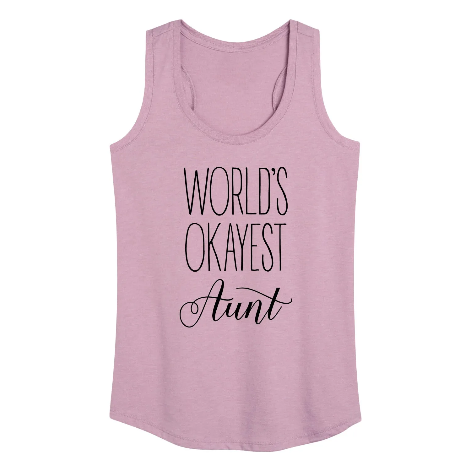 Instant Message - World Okayest Aunt - Women's Racerback Tank Top sold by Zulily product image thumbnail 3
