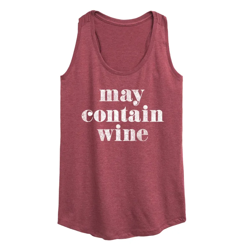 Instant Message - May Contain Wine - Ladies Racerback Tank sold by Zulily