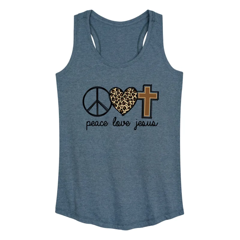 Instant Message - Peace Love Jesus - Women's Racerback Tank Top sold by Zulily