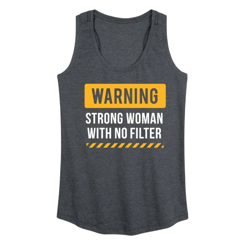 Instant Message - Warning Strong Woman - Women's Racerback Tank Top sold by Zulily