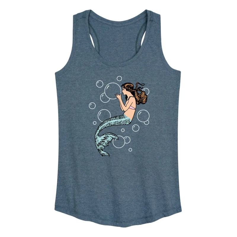 Instant Message - Mermaid Holding Bubbles - Women's Racerback Tank Top sold by Zulily