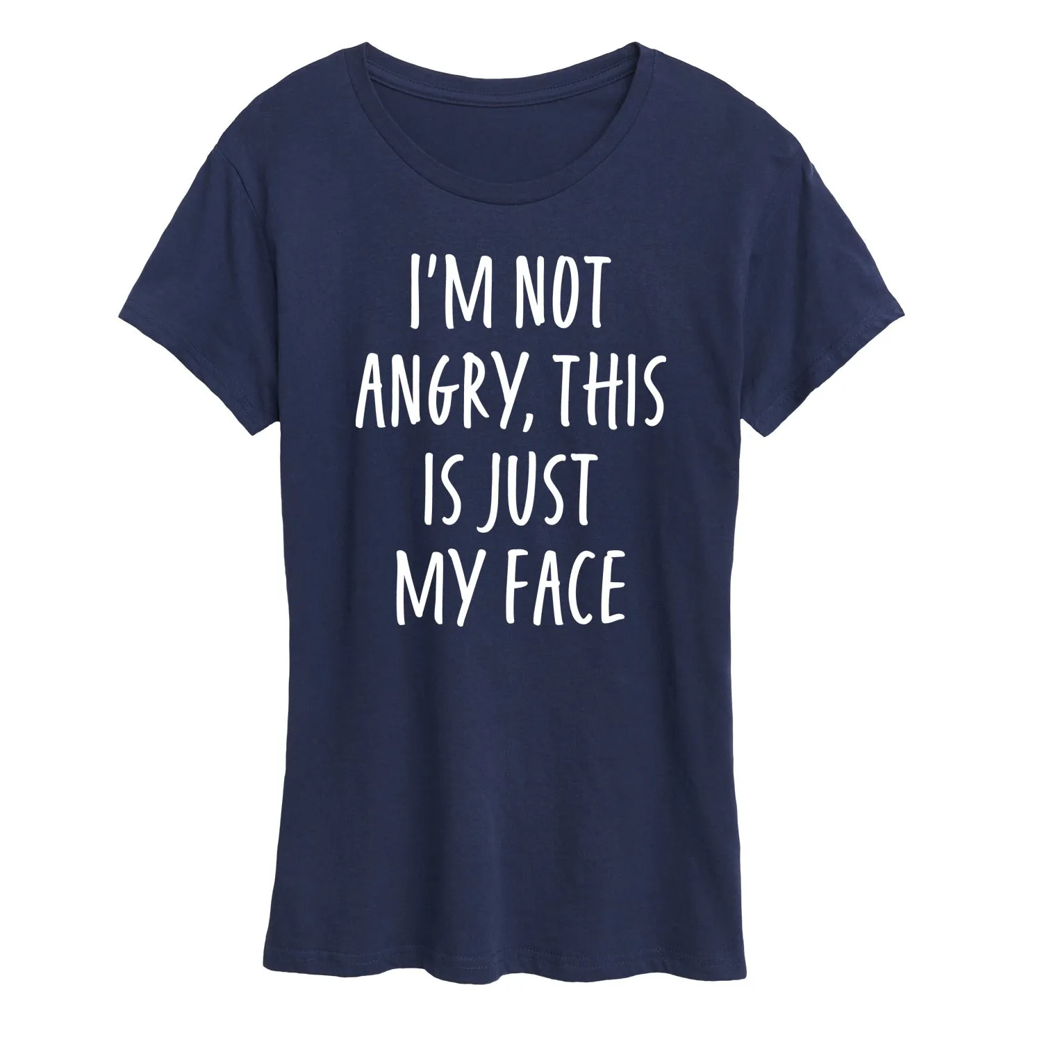 Instant Message - Not Angry Just My Face - Women's Short Sleeve Graphic T-Shirt sold by Zulily product image thumbnail 5