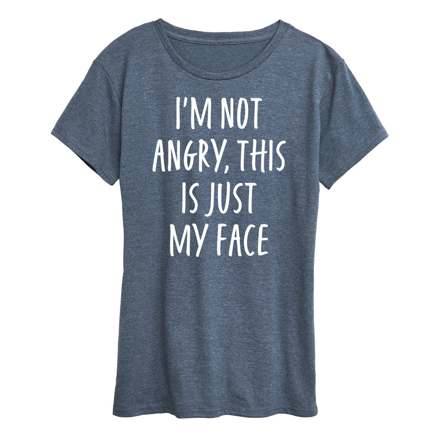 Instant Message - Not Angry Just My Face - Women's Short Sleeve Graphic T-Shirt sold by Zulily product image thumbnail 2