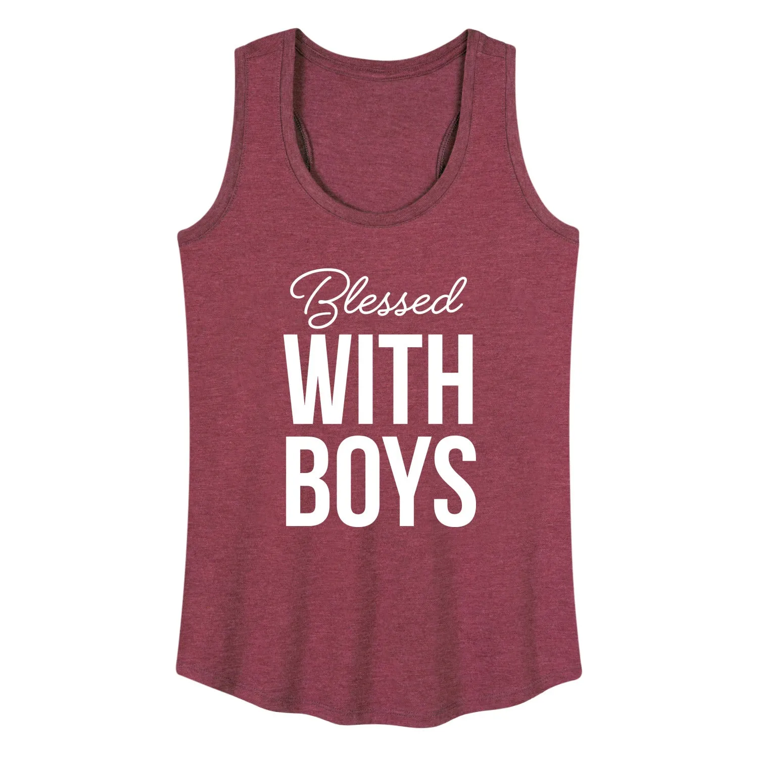 Instant Message - Blessed With Boys - Women's Racerback Tank Top sold by Zulily product image thumbnail 5