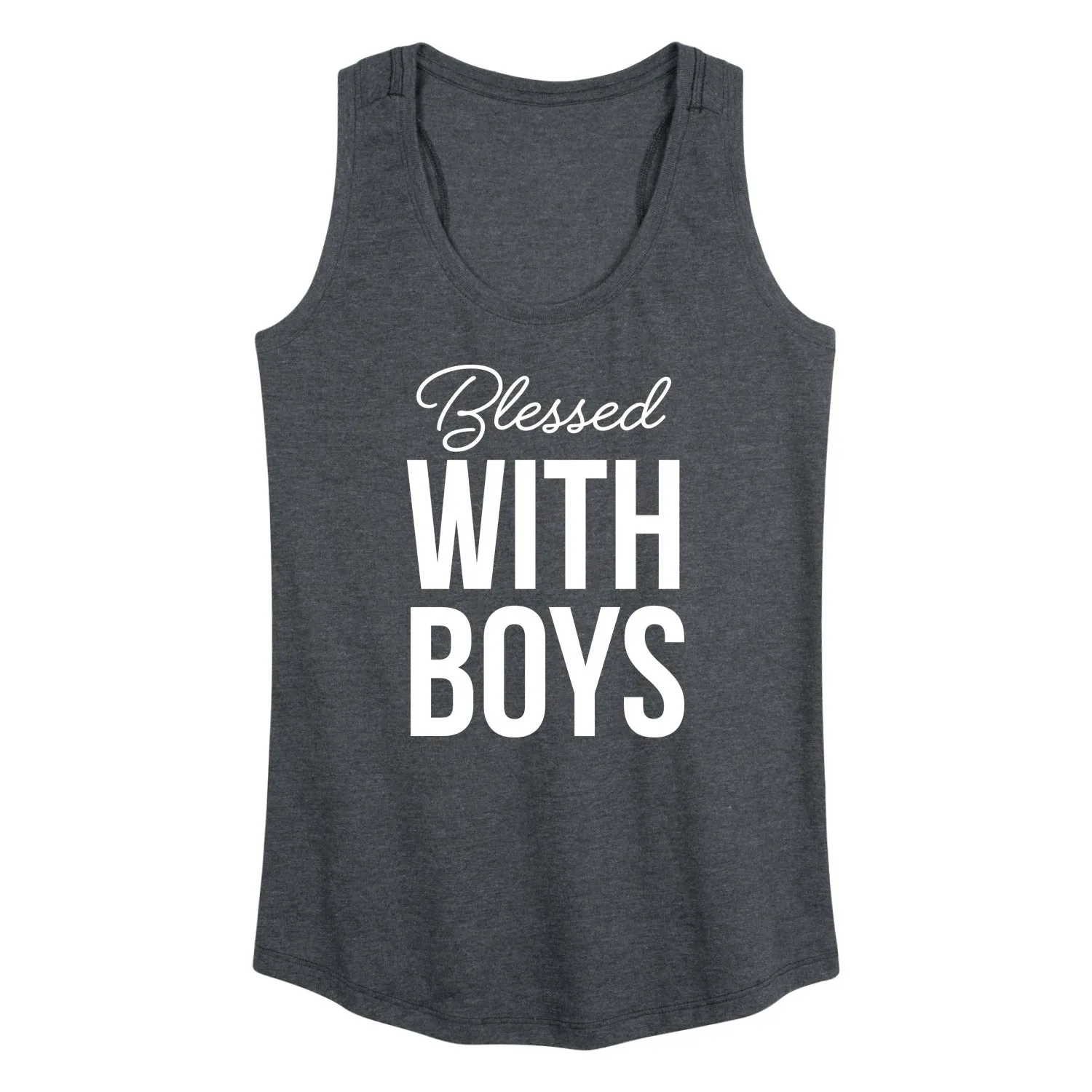 Instant Message - Blessed With Boys - Women's Racerback Tank Top sold by Zulily product image thumbnail 2