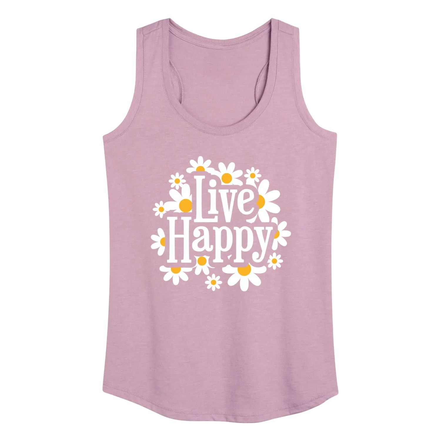 Instant Message - Spring - Live Happy - Women's Racerback Tank Top sold by Zulily