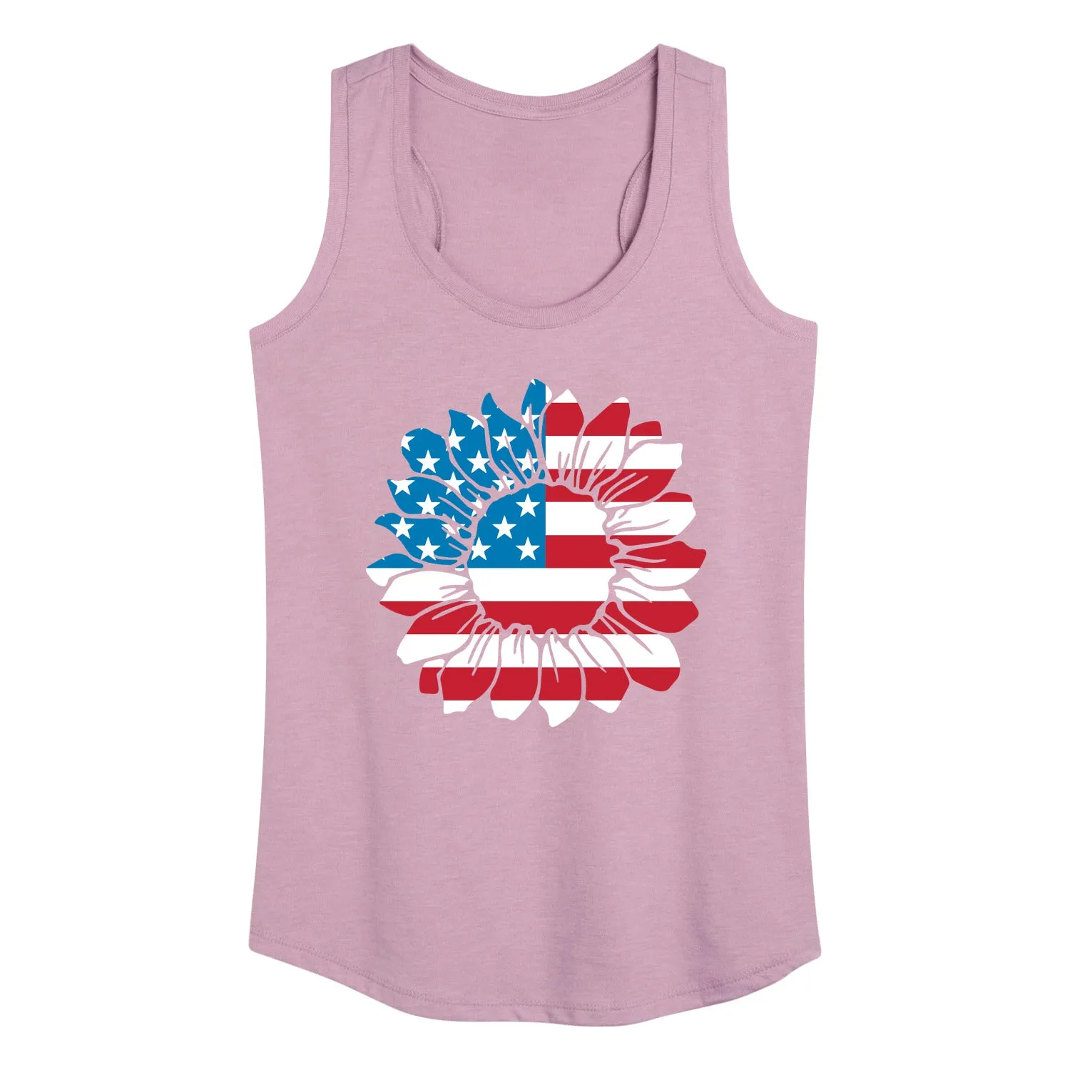 Instant Message - American Flag Sunflower - Women's Racerback Tank Top sold by Zulily product image thumbnail 4