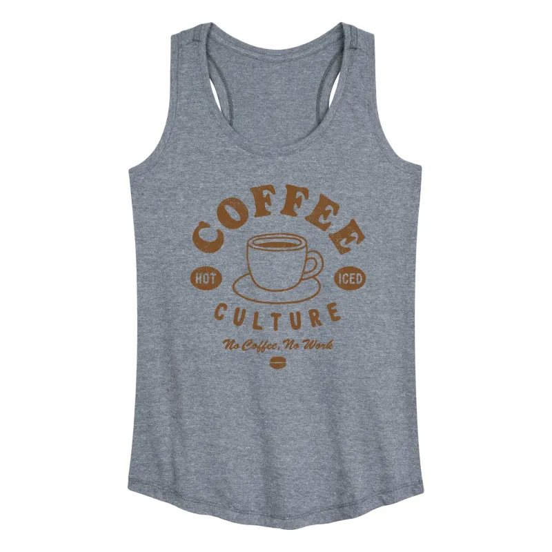 Instant Message - Coffee Culture No Coffee No Work - Women's Racerback Tank Top sold by Zulily