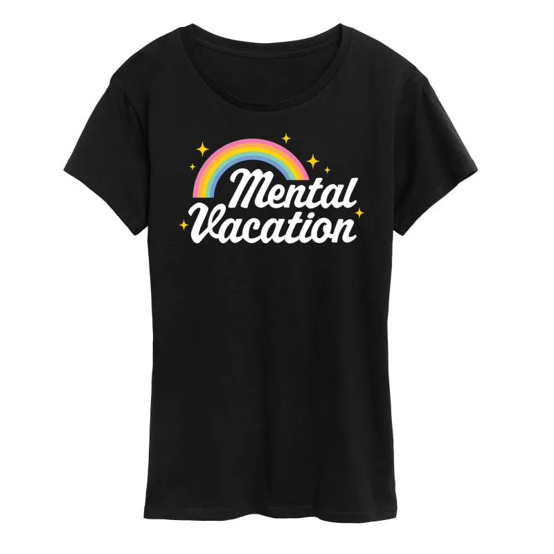 Instant Message - Mental Vacation - Women's Short Sleeve Graphic T-Shirt sold by Zulily