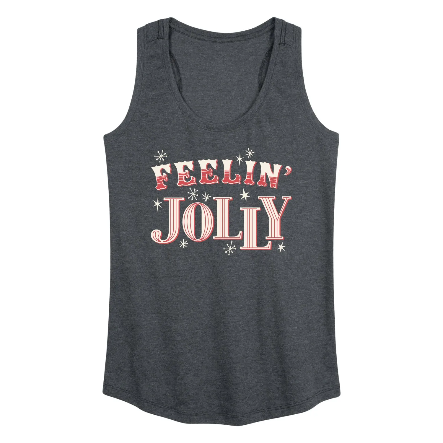 Instant Message - Christmas - Feelin' Jolly - Women's Racerback Tank Top sold by Zulily product image thumbnail 2