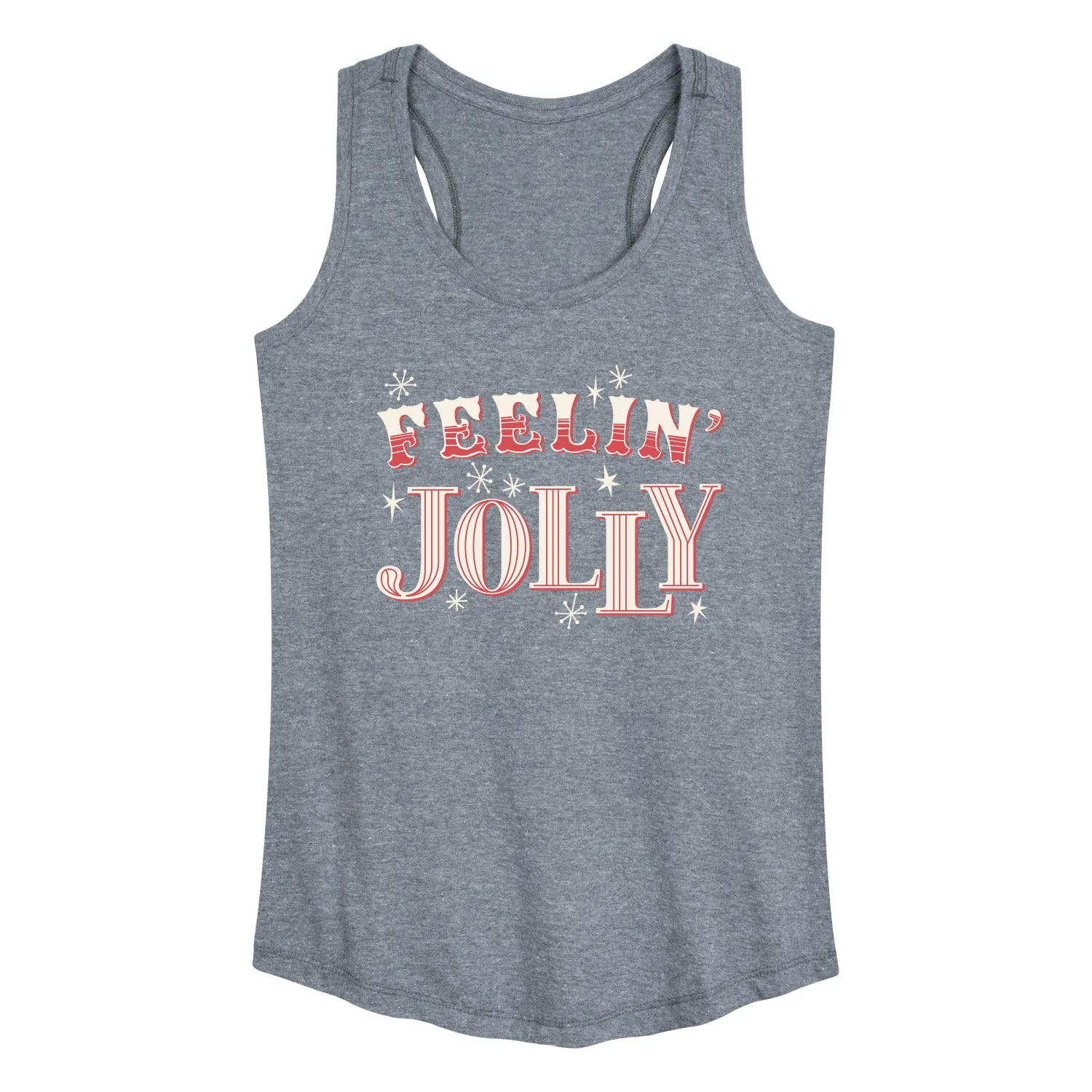 Instant Message - Christmas - Feelin' Jolly - Women's Racerback Tank Top sold by Zulily product image thumbnail 3