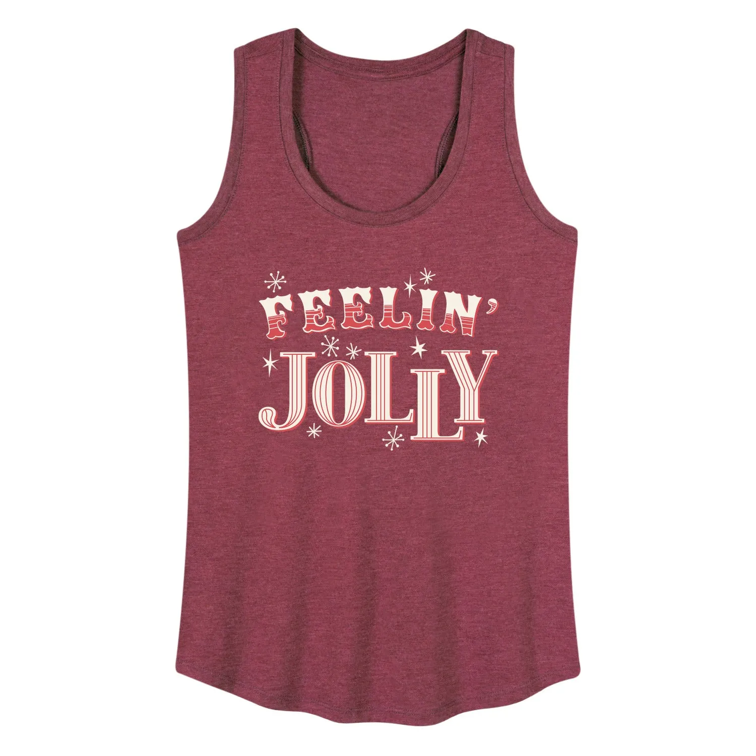 Instant Message - Christmas - Feelin' Jolly - Women's Racerback Tank Top sold by Zulily product image thumbnail 4