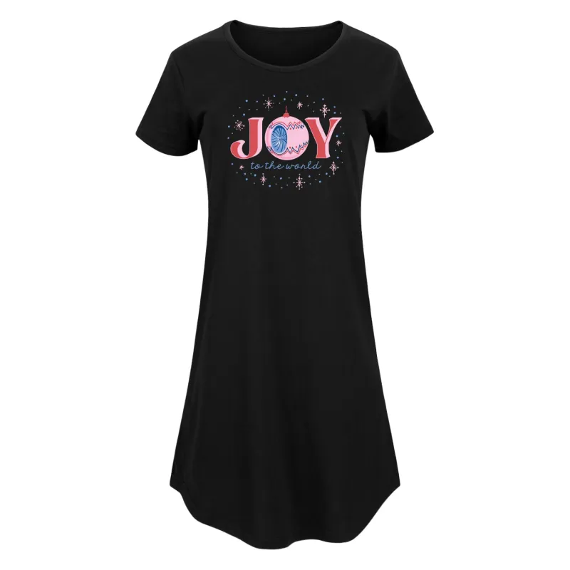 Instant Message - Christmas - Joy To The World Sparkle - Women's Any Way Dress made by Zulily