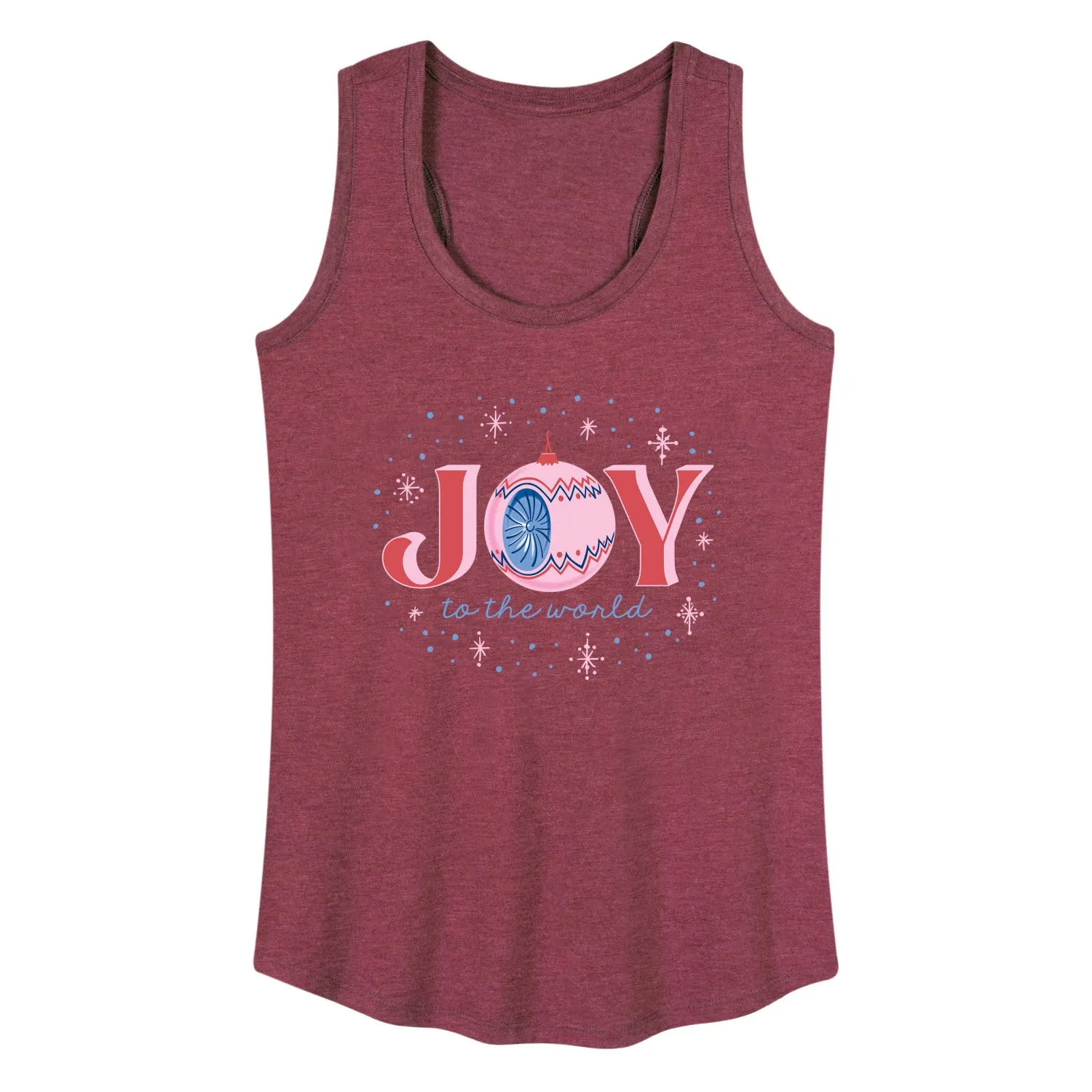 Instant Message - Christmas - Joy To The World Sparkle - Women's Racerback Tank Top sold by Zulily product image thumbnail 3
