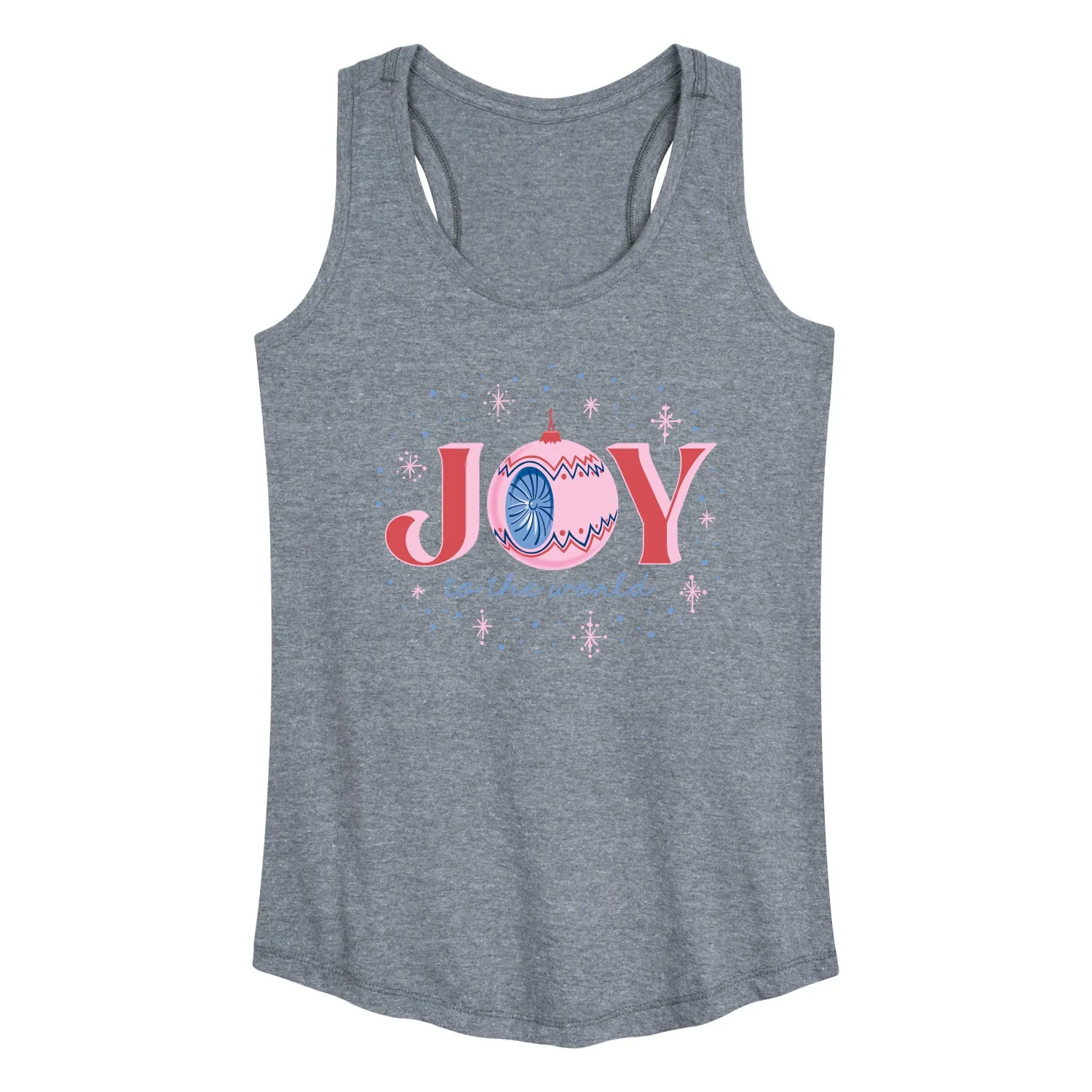 Instant Message - Christmas - Joy To The World Sparkle - Women's Racerback Tank Top sold by Zulily product image thumbnail 4