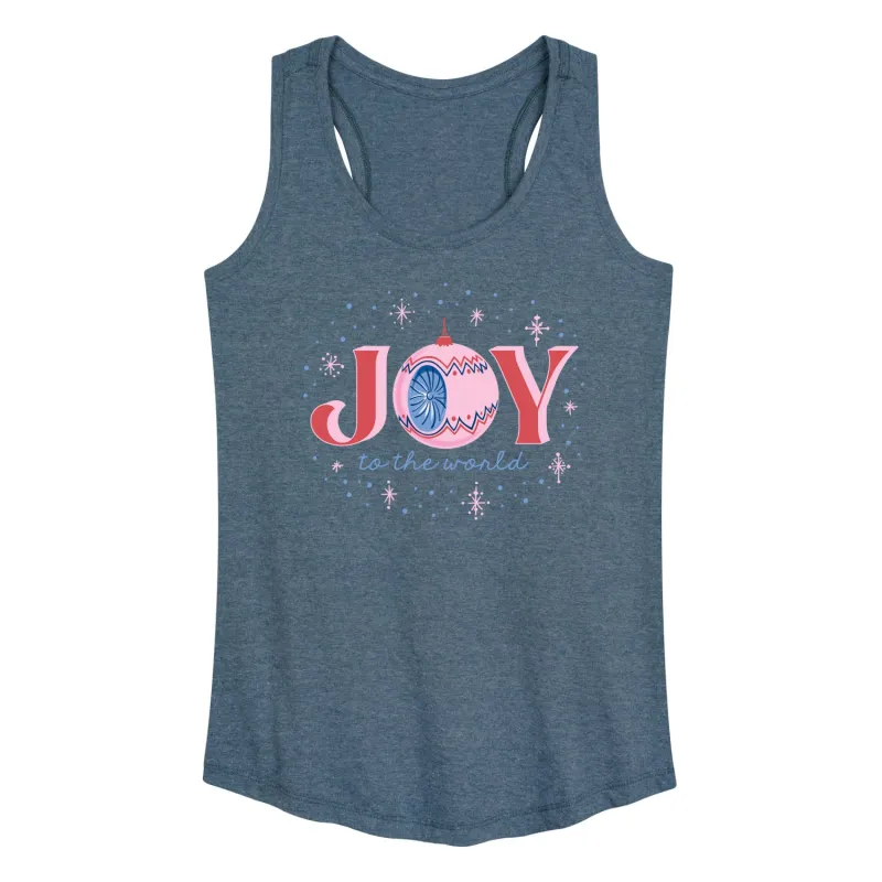 Instant Message - Christmas - Joy To The World Sparkle - Women's Racerback Tank Top sold by Zulily