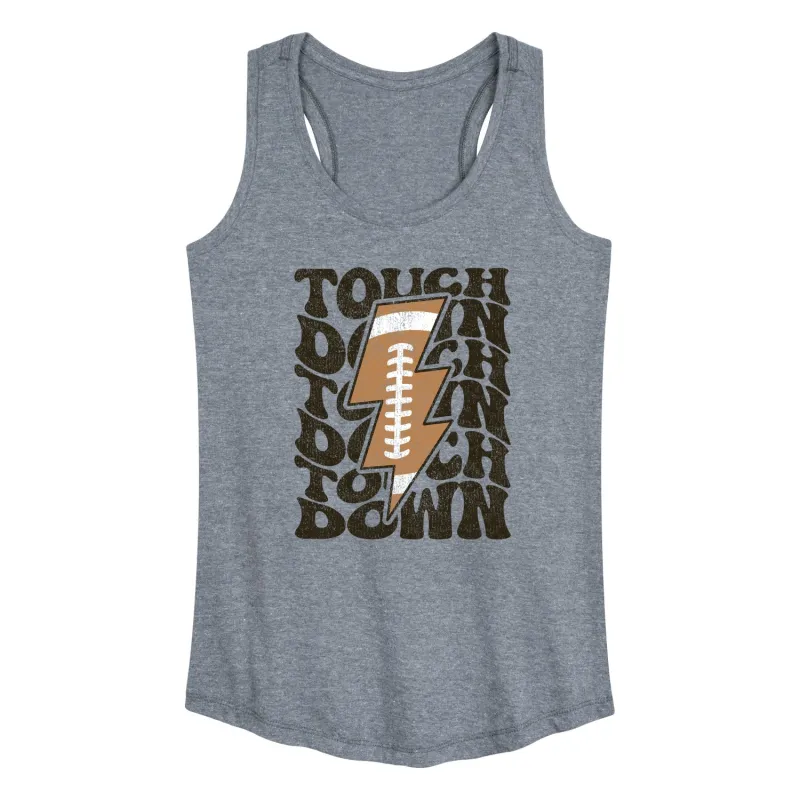 Instant Message - Football Lightning Bolt Touchdown - Women's Racerback Tank Top made by Zulily