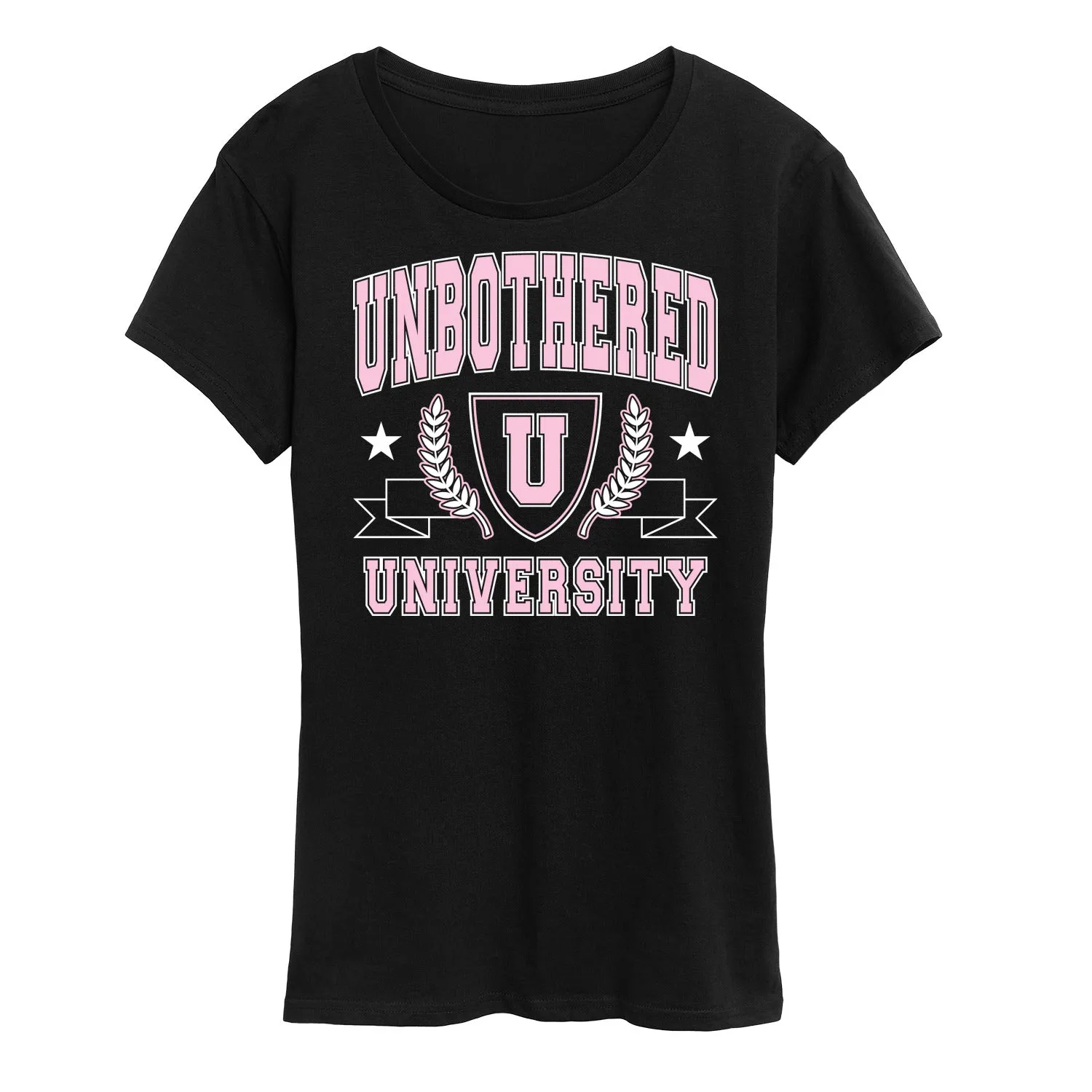 Instant Message - Unbothered University - Women's Short Sleeve Graphic T-Shirt sold by Zulily product image thumbnail 2