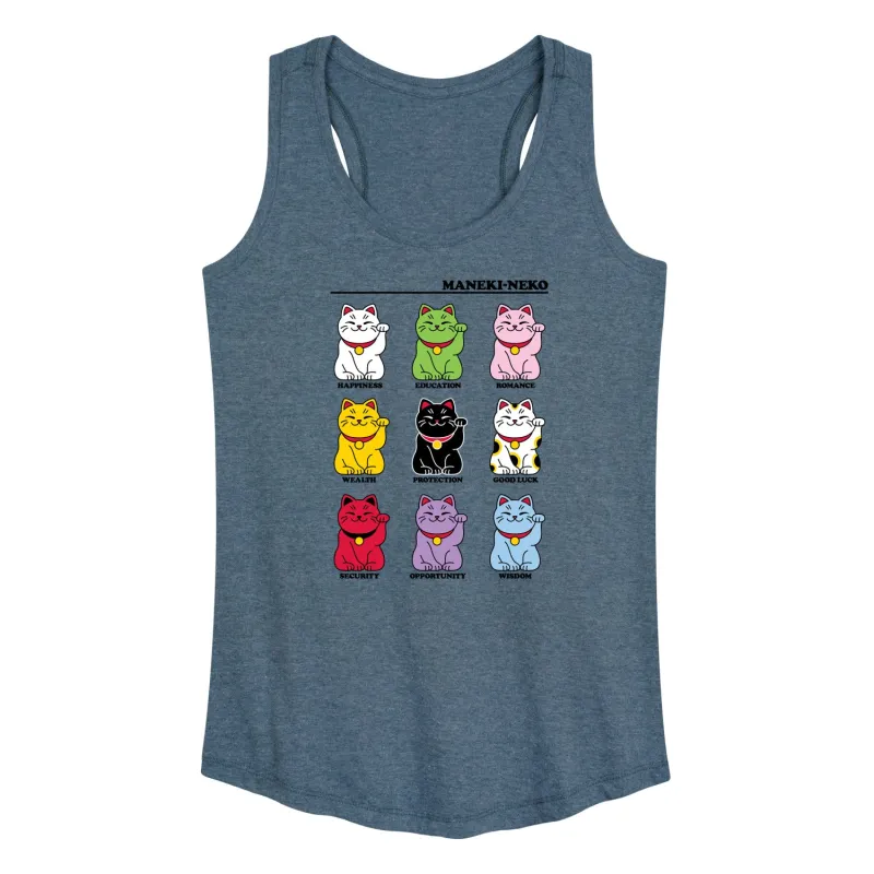 Instant Message - Lucky Cat - Women's Racerback Tank Top sold by Zulily