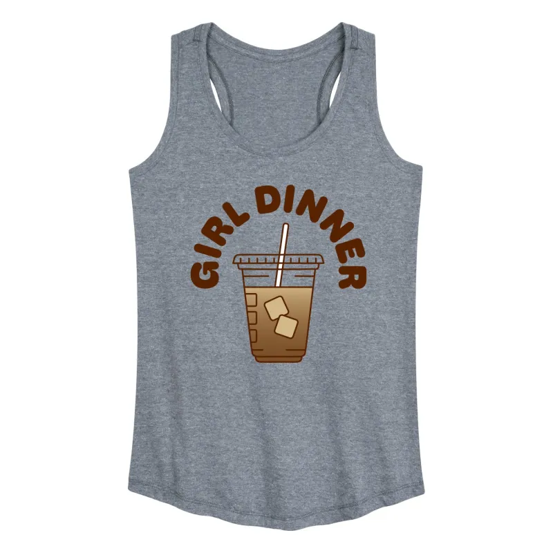 Instant Message - Iced Coffee Girl Dinner - Ladies Racerback Tank made by Zulily